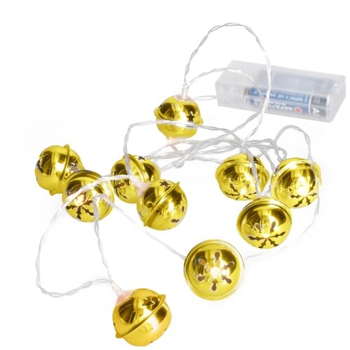 Solight 1v272 - LED lanac 10xLED/2xAA/topla bela 1,8m sa zvončićima Slike