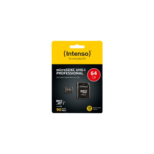 Intenso MicroSD 64GB Class10 UHS-I Pro Slike