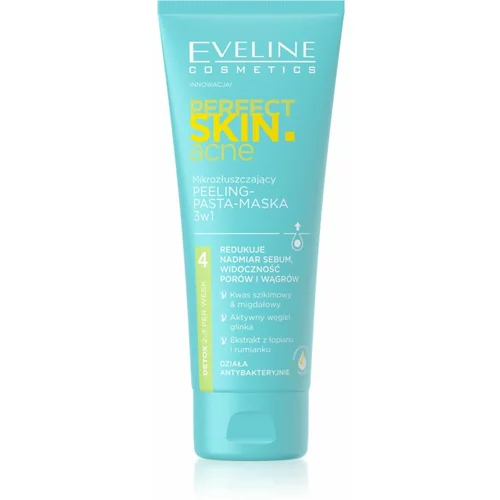 Eveline Cosmetics Perfect Skin .acne eksfoliacijska maska 3v1 75 ml