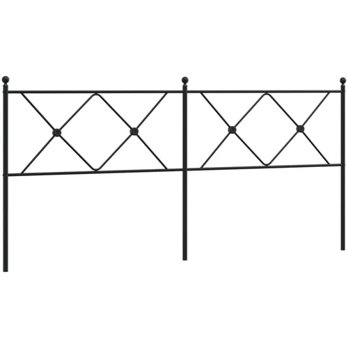 MAISON CHIC kovinsko posteljno vzglavje - vzglavna omarica - nočna omarica črno 180 cm, (21704545)