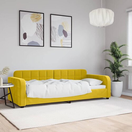  Dnevni krevet žuti 80 x 200 cm baršunasti Cene