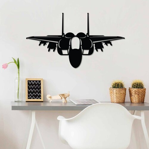 Wallity Zidna dekoracija F-15 EX, 60 x 34 cm, Crna Cene