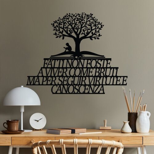 Wallity zidna dekoracija Fatti Non Foste 2, 55x47cm, Crna Cene