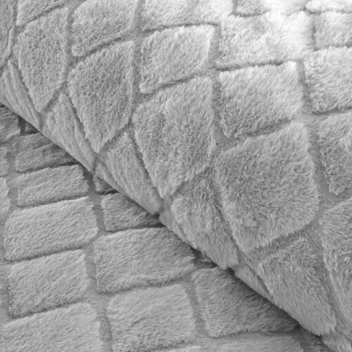 Catherine Lansfield Siva posteljina za bračni krevet od mikropli&amp;scaron;a 200x200 cm Cosy Diamond &amp;ndash; Slike