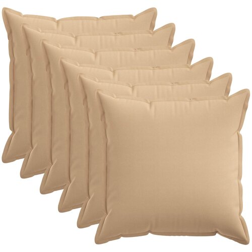  Presvlaka za jastuk 6 pcs HOUTEN Krem 55 x 55 cm Umjetni lan Cijene