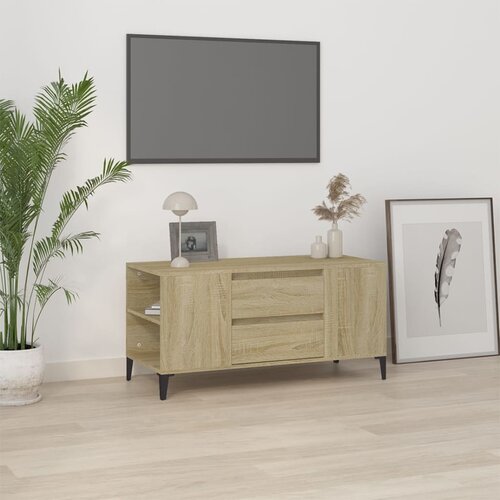 VidaXL TV ormarić boja hrasta sonome 102x44,5x50 cm konstruirano drvo Slike