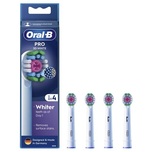 Oral-b nadomestne glave za električno zobno &scaron;četko Power Brush 3D, bela, 4 kos Cene