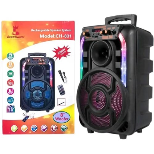 Prenosni Bluetooth zvučnik AVCROWNS CH-831 sa LED Cene