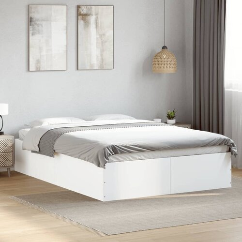 Furnova Posteljni okvir bel 140x190 cm inženirski les, (21939037) Slike