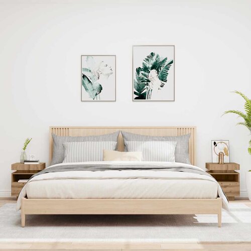  Noćni ormarići s LED svjetlima 2 kom Artisan hrast 40x39x48,5cm Cijene
