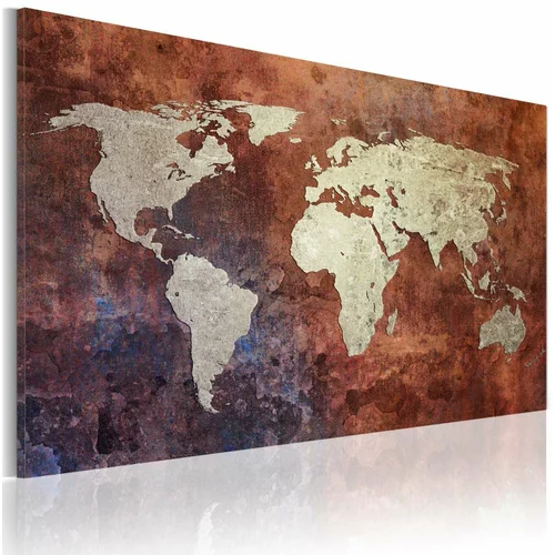  Slika - Rusty map of the World 90x60