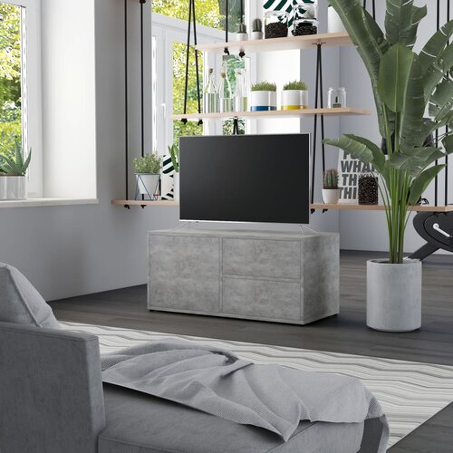 VidaXL TV omarica betonsko siva 80x34x36 cm iverna plo&amp;scaron;ča Slike