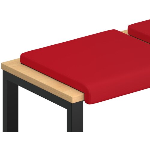  Jastučić za klupu 4 kom. Umjetna koža Crvena Dubina 35 cm Slike