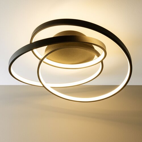 Brilliant LED stropna svetiljka LABYRINTH LED/40W/230V, prečnik 39,5 cm, crna Slike