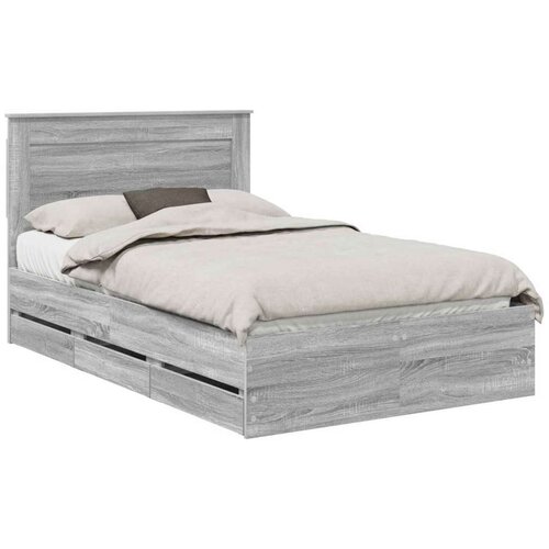  Okvir za krevet Siva Sonoma 120 x 190 cm Inženjersko Drvo - Sivi hrast sonoma 120 x 190 cm Cene