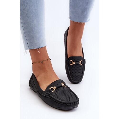  Women&amp;#039;s Black Lattice Loafers Rasirna Slike