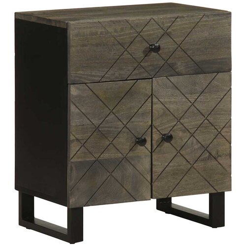 vidaXL Nočna omarica črna 50x33x60 cm trden mangov les Cene