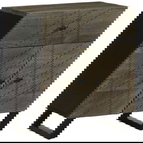 vidaXL Noćni ormarić crni 50 x 33 x 60 cm od masivnog drva manga Cijene