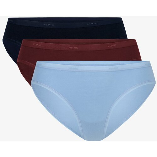 Atlantic Women's panties 3Pack - dark blue/burgundy/light blue Slike
