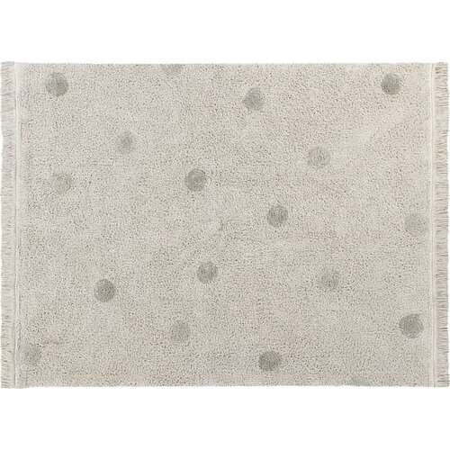 Lorena Canals Kaki zeleni/krem periv/ručno rađen pamučan dječji tepih 120x160 cm Hippy Dots Olive – Cijene