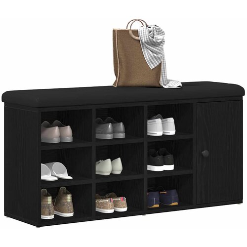  Klupa za pohranu Crni hrast 102 x 32 x 50 cm Konstruirano drvo Slike