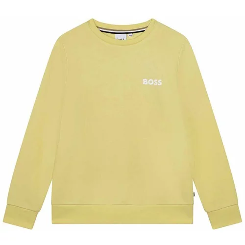 Boss Otroški pulover rumena barva