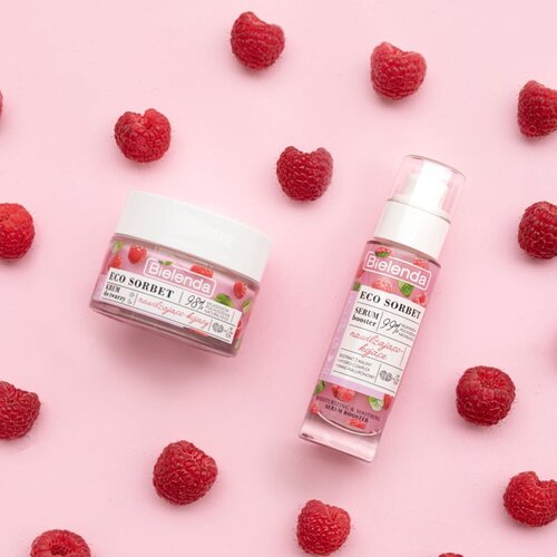 Bielenda Eco Sorbet Raspberry vlažilna in pomirjujoča krema za obraz 50 ml Slike