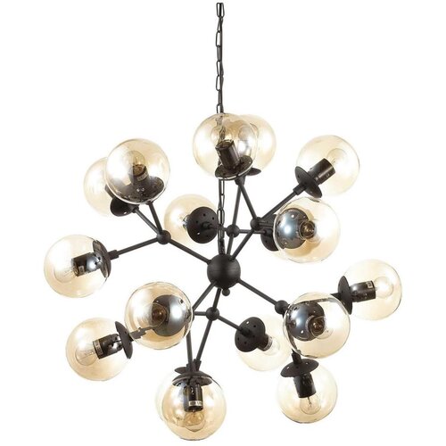 Ideal Lux Luster na lancu KEPLER 18xE27/42W/230V prečnik 69 cm crna Slike