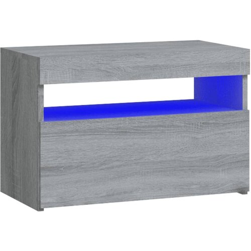  Noćni ormarić s LED svjetlima boja hrasta sonome 60x35x40 cm Slike