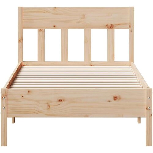 VidaXL Okvir kreveta s uzglavljem 90 x 190 cm od borovine Slike