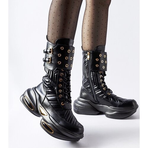 Gemre Black ankle boots decorated with quilting Veronese Cijene