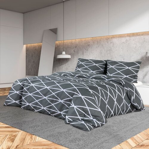 vidaXL Posteljnina siva 140x200 cm bombaž Cene