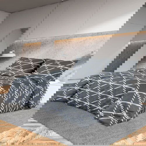 vidaXL Set posteljine za poplun sivi 140 x 200 cm pamučni Cijene