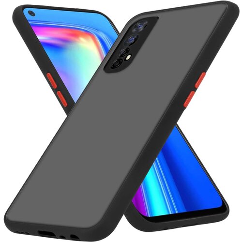 Cadorabo Ohi&scaron;je združljivo z Realme 7 4G in matirana črna barva - Hibridni za&scaron;čitni ovitek s TPU silikonom v notranjosti in matirano plastično zadnjo stranjo, (20860246) Cene
