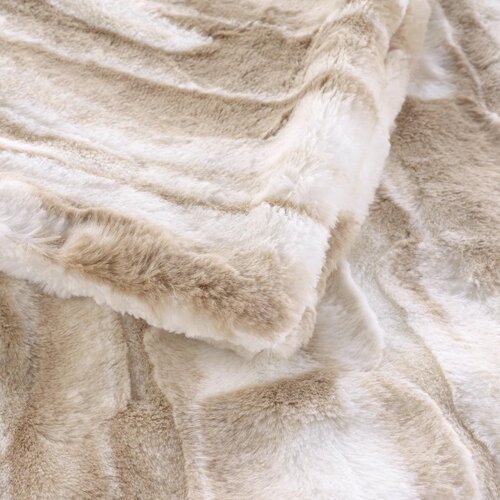 Douceur d int&amp;eacute;rieur Bež deka od umjetnog krzna 180x220 cm Cheyenne &amp;ndash; Slike