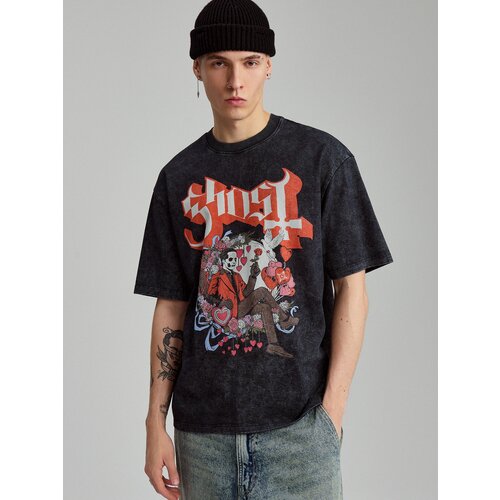 House - Majica kratkih rukava s printom Ghost - Crna Cijene