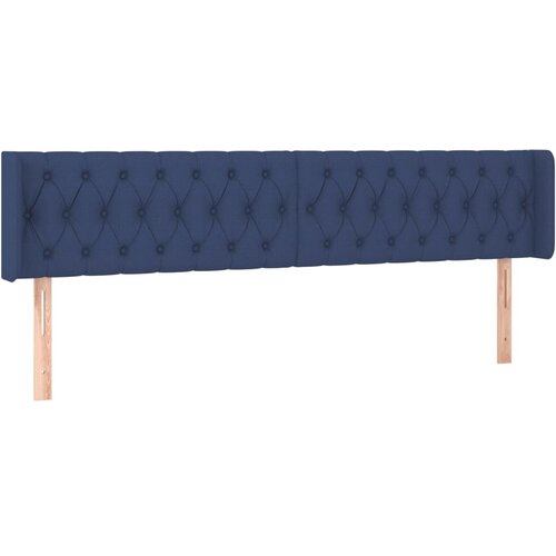 Maison Chic Vzglavna omarica - Nočna omarica - Posteljna omarica z ušesi modro 183x16x78/88 cm blago, (21709610) Cene