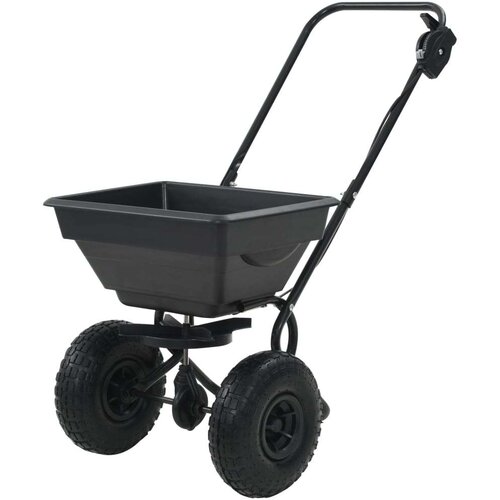  Ročni posipalec soli PVC in jeklo 80x46x75 cm 15 L - - Bela - 6.4 - 2025--TOPSELLER Cene