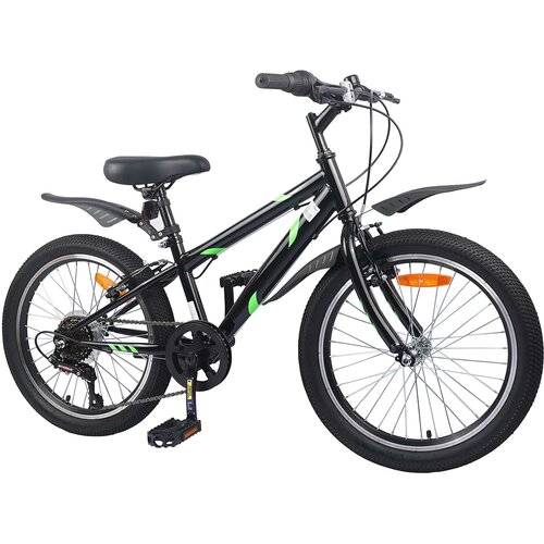  Dječji Bicikl 20 Inča 6-Speed za djecu od 6 do 11 godina Crna Slike