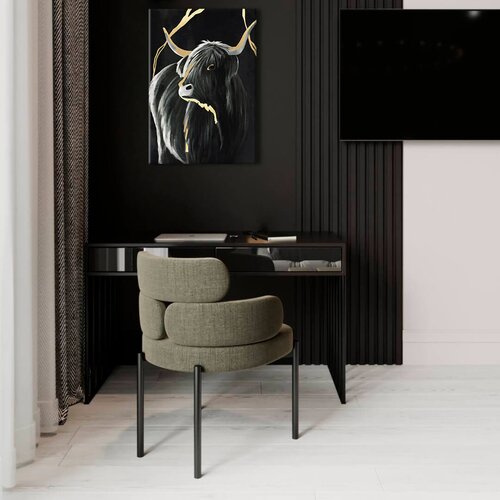  Slike na platnu - PREMIUM ART - Black Bull Popust 30% 90X60 cm Cijene