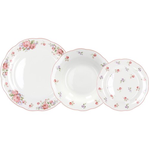Tognana Set tanjira za ručavanje Camargue, 18 delova, Belo-roze Slike