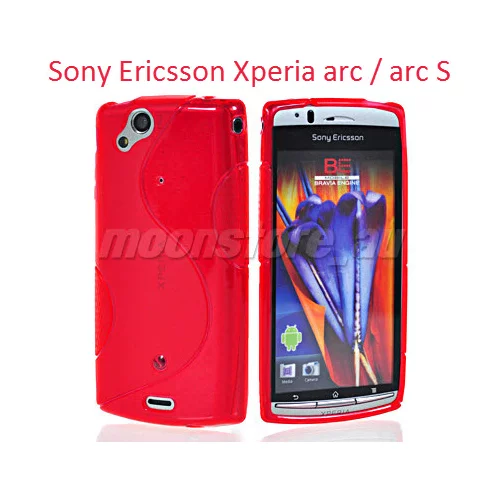  Gumijasti / gel etui S-Line za Sony Ericsson Xperia arc / Xperia arc S - rdeči