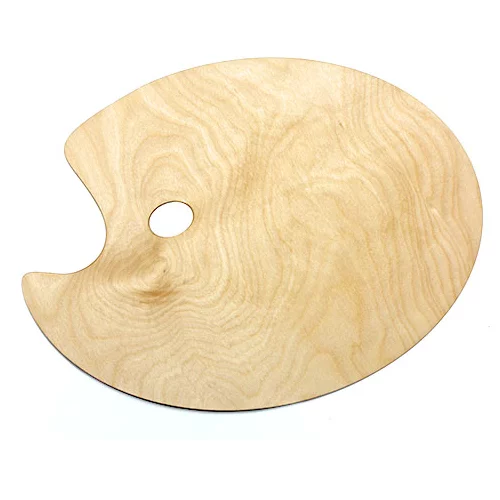  Ovalna drvena paleta - 30x40 cm (slikarska ovalna drvena paleta)