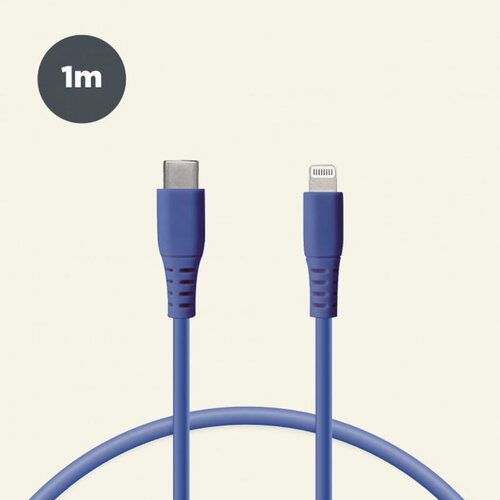 Ksix kabel za prijenos podataka, Soft, USB-C na lightning, 1.0m, plavi Cijene