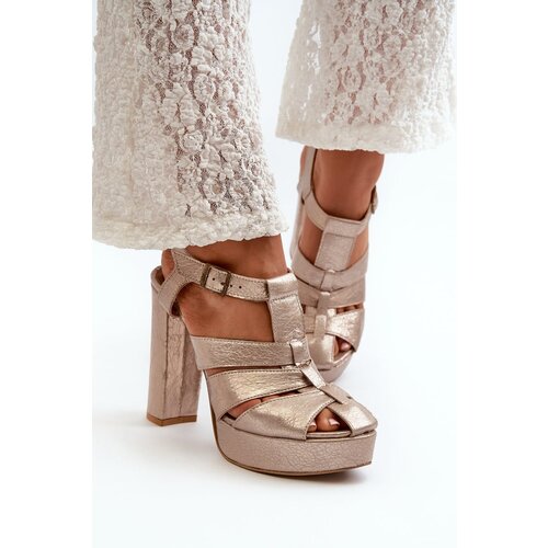 Maciejka Women's Leather High Heel Sandals Cijene