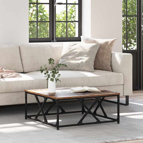 vidaXL Kava Stol Staro drvo 70 x 70 x 30 cm Konstruirano drvo Cene