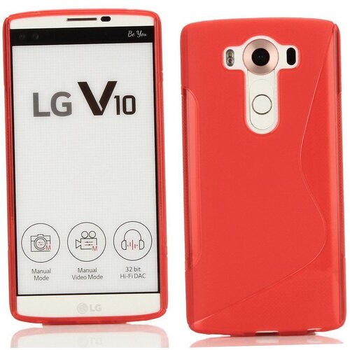  Gumijasti / gel etui S-Line za LG V10 - rdeči Slike
