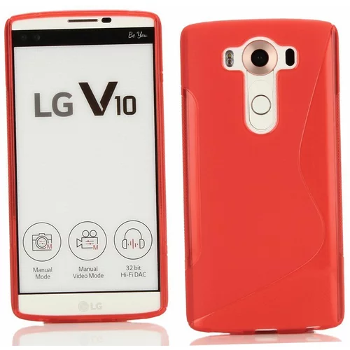  Gumijasti / gel etui S-Line za LG V10 - rdeči