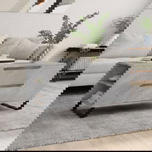VidaXL Stolić za kavu boja betona 102x44,5x50 cm od konstruiranog drva Slike