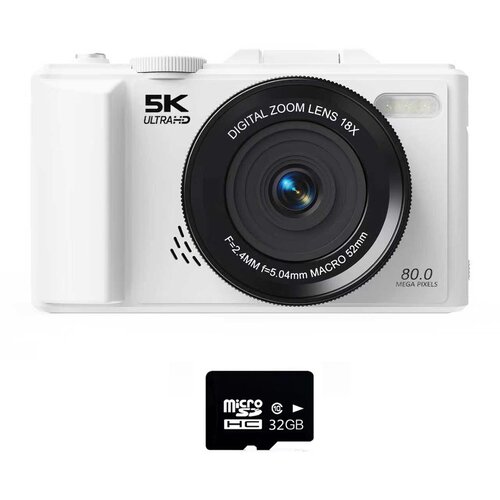 INF Retro brezzrcalni fotoaparat 75MP, 5K video, 180&deg; zaslon White, (5000324304) Cene